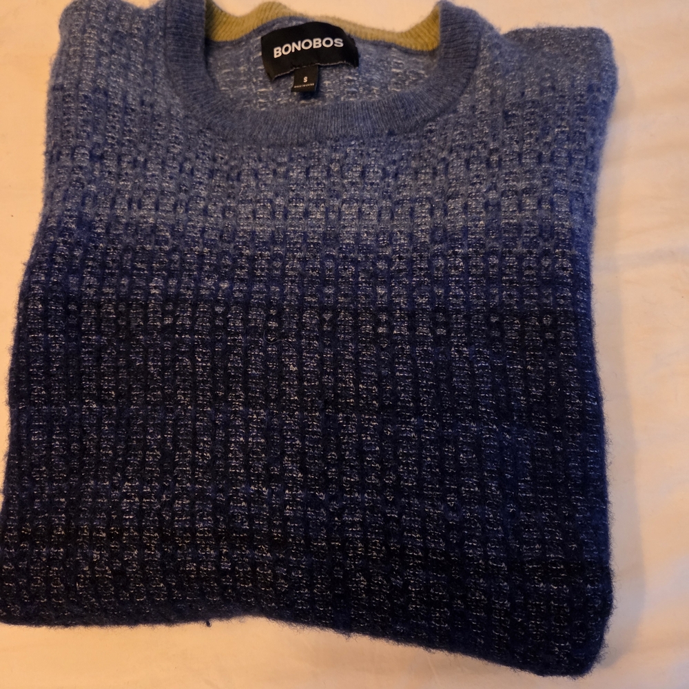 Bonobos Men's Ombre Blue Crewneck Sweater